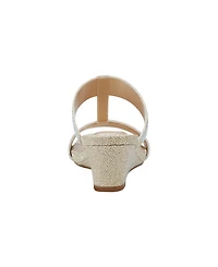 Bandolino Women's Iluvit Embellished T-Strap Wedge Sandals