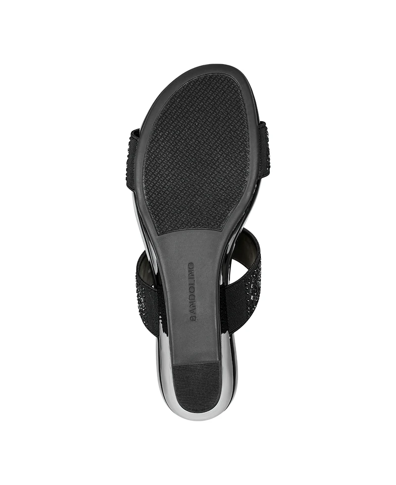 Bandolino Women's Iluvit Embellished T-Strap Wedge Sandals