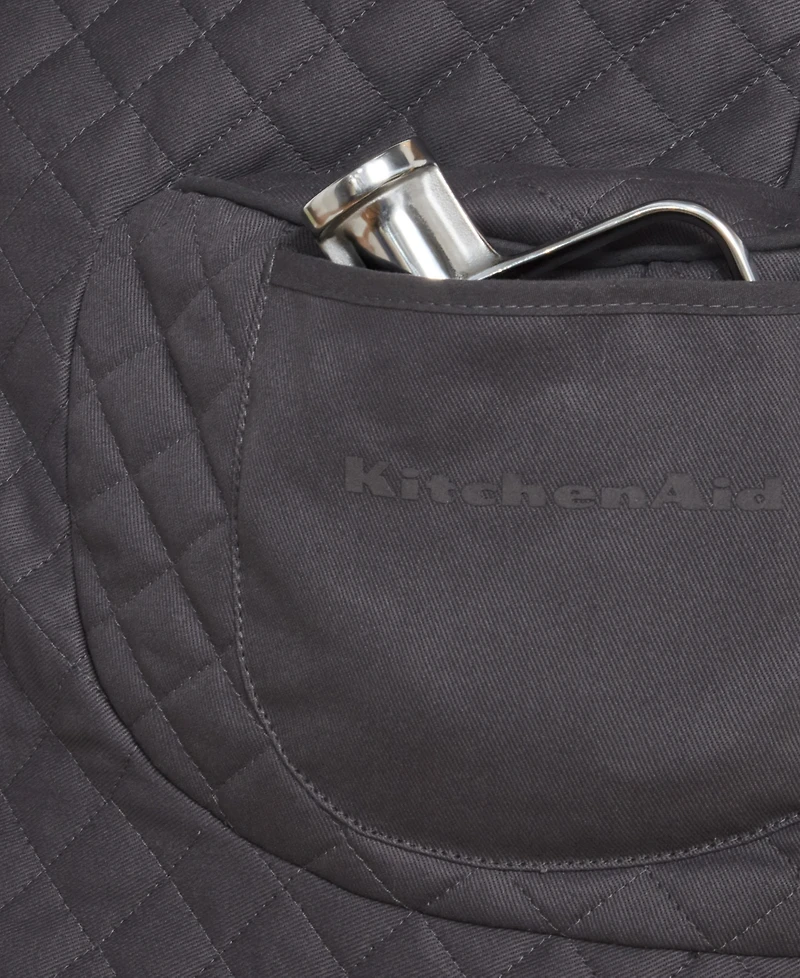 KitchenAid Fitted Tilt-Head Solid Stand Mixer Cover with Storage Pocket, Quilted, 14.37" x 18" 10"
