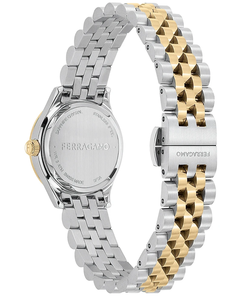 Salvatore Ferragamo Women's Swiss Diamond Accent Two-Tone Stainless Steel Bracelet Watch 25mm