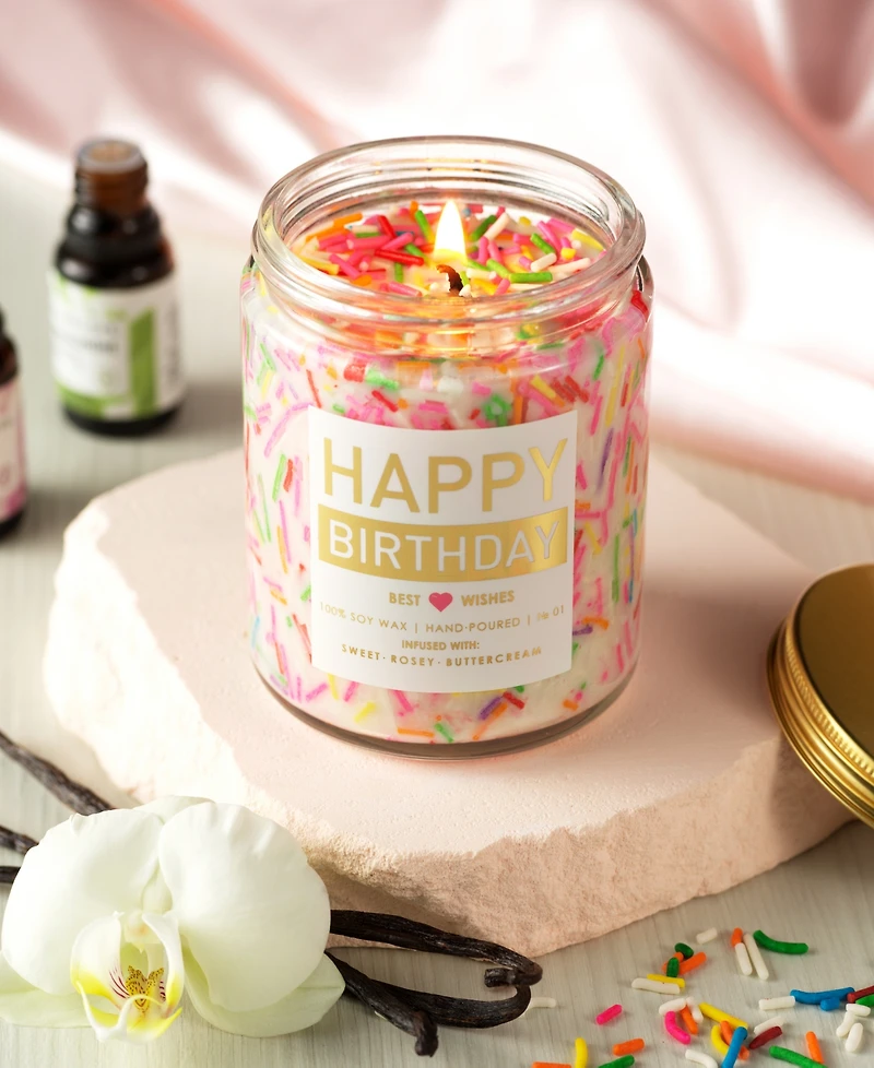 Lovery Happy Birthday Candle, 7 oz.