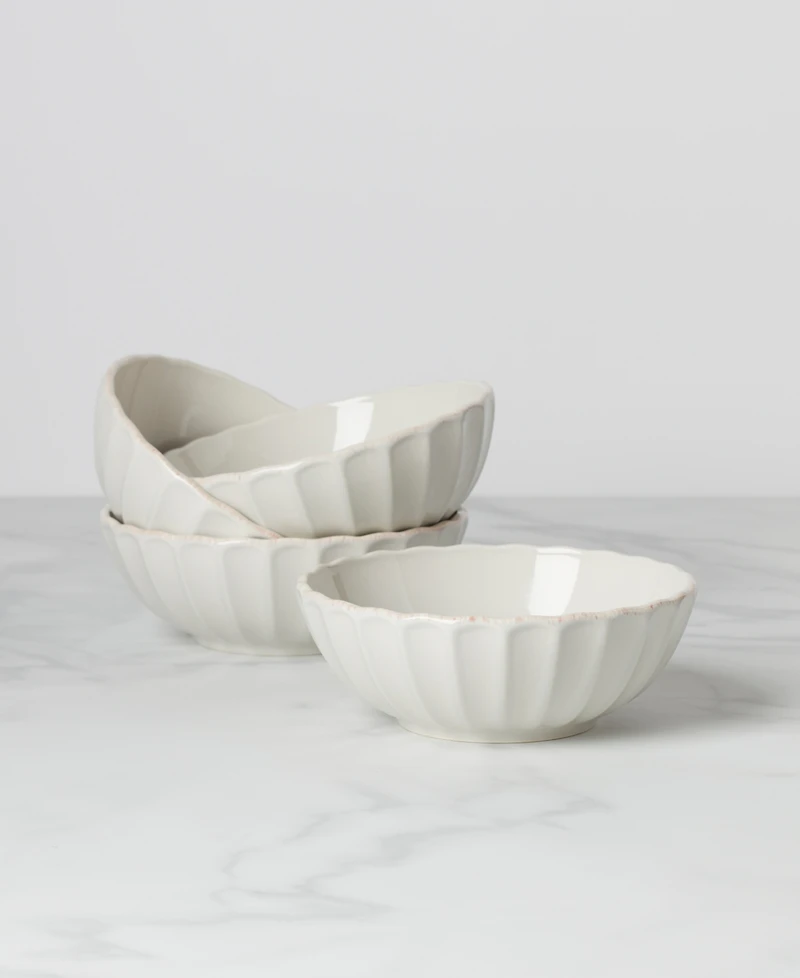 Lenox French Perle Scallop Bowls, Set of 4