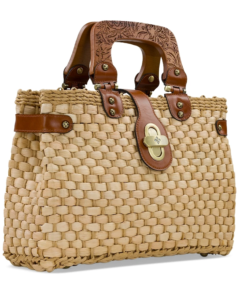 Patricia Nash Sancia Medium Straw Satchel