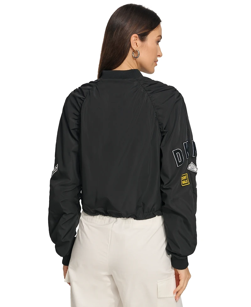 Dkny Women's Logo Bomber Jacket