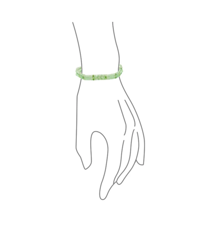 Bling Jewelry Natural Tiny Faceted Ombre Petite Seed Caviar Rondelle Beads Stretch Bracelets Stackable Set of 3 Strands