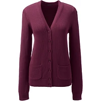 Lands' End Women's Cotton Modal Button Front Cardigan Sweater