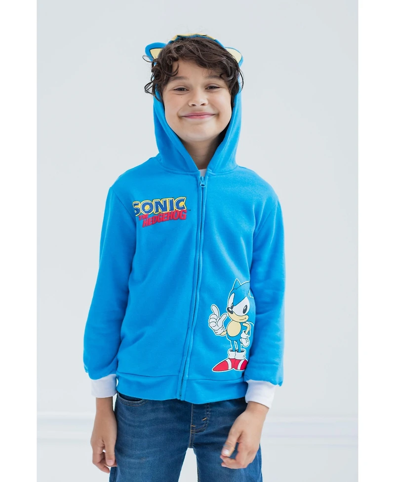 Sega Toddler Boys Sonic the Hedgehog Shadow Knuckles Fleece Zip Up Hoodie