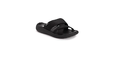 Muk Luks Women's Sassy Cross-Over Slide Sandal