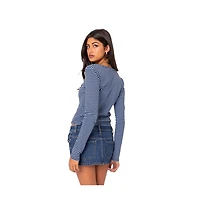 Edikted Women's Jocelyn striped top