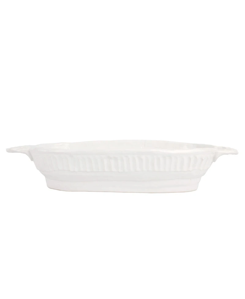 Vietri Pietra Serena Handled Oval Bowl