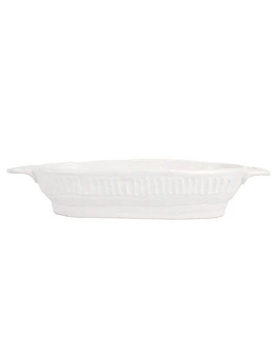 Vietri Pietra Serena Handled Oval Bowl