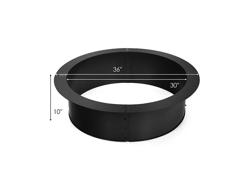 36 inch Round Steel Fire Pit Ring Line for Outdoor Backyard