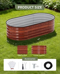 32in Wood Planter Box with Trellis Mobile Raised Bed for Climbing Plant