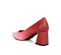 Women's Harlow metallic accent block heel pumps