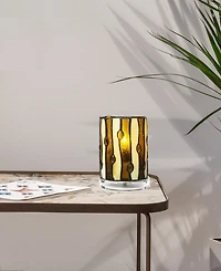 Dale Tiffany 6.25" Tall Diamond Hill Tiffany Handmade Genuine Stained Glass Shade with Jewel Accent Lamp