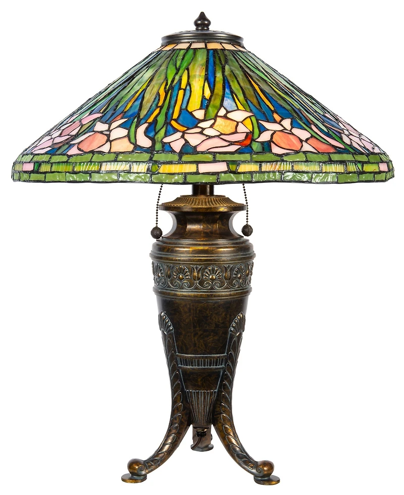 Dale Tiffany 27.5" Tall Pink Glades Tiffany Style Table Lamp