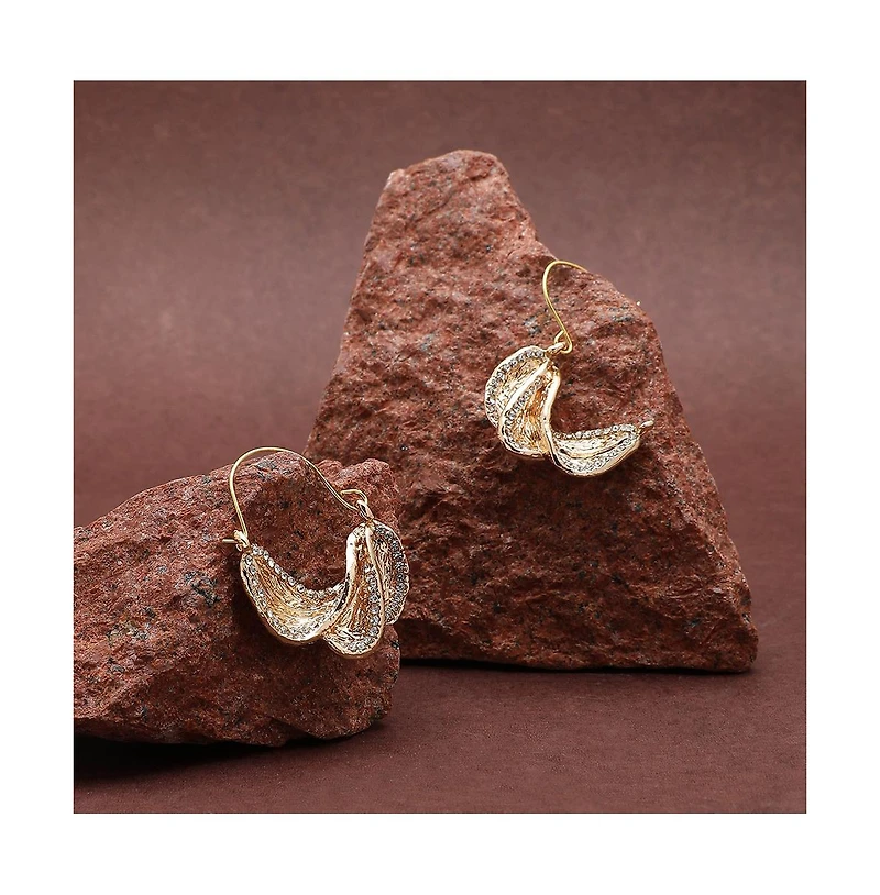 Sohi Women's Twisted Hoop Earrings