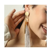 Sohi Women's Tassel Drop Earrings