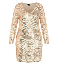 City Chic Plus Bright Lights Dress