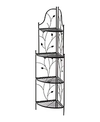 Glitzhome 52" H 4-Tiered Metal Corner Shelf Plant Stand or Storage Rack