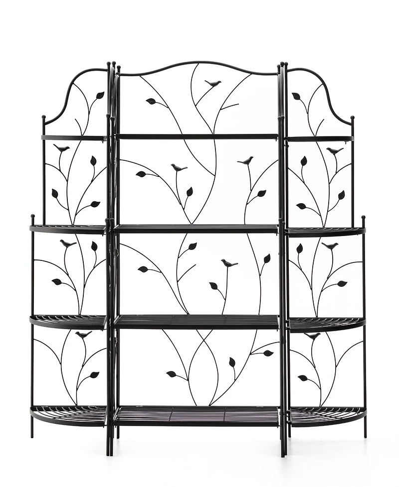Glitzhome 52" H 4-Tiered Rectangular Metal Shelf Plant Stand or Storage Rack