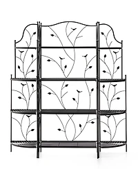 Glitzhome 52" H 4-Tiered Rectangular Metal Shelf Plant Stand or Storage Rack
