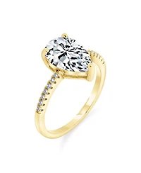 Bling Jewelry Pear Shape 2.5CT Teardrop Solitaire Cz Promise Ring 1MM Band Cubic Zirconia Sterling Silver