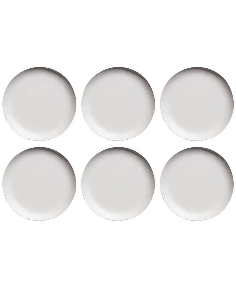 Abode Homewares Natureone Craft Soft Matte Finish Coupe Salad Plates, Set of 6