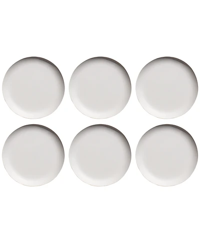 Abode Homewares Natureone Craft Soft Matte Finish Coupe Salad Plates, Set of 6