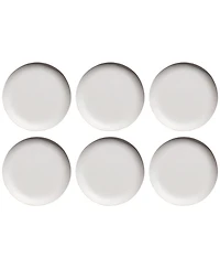 Abode Homewares Natureone Craft Soft Matte Finish Coupe Salad Plates, Set of 6