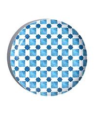 Abode Homewares Palazzo Geo Tile 8.5" Salad Plates, Set of 6, Service for 6