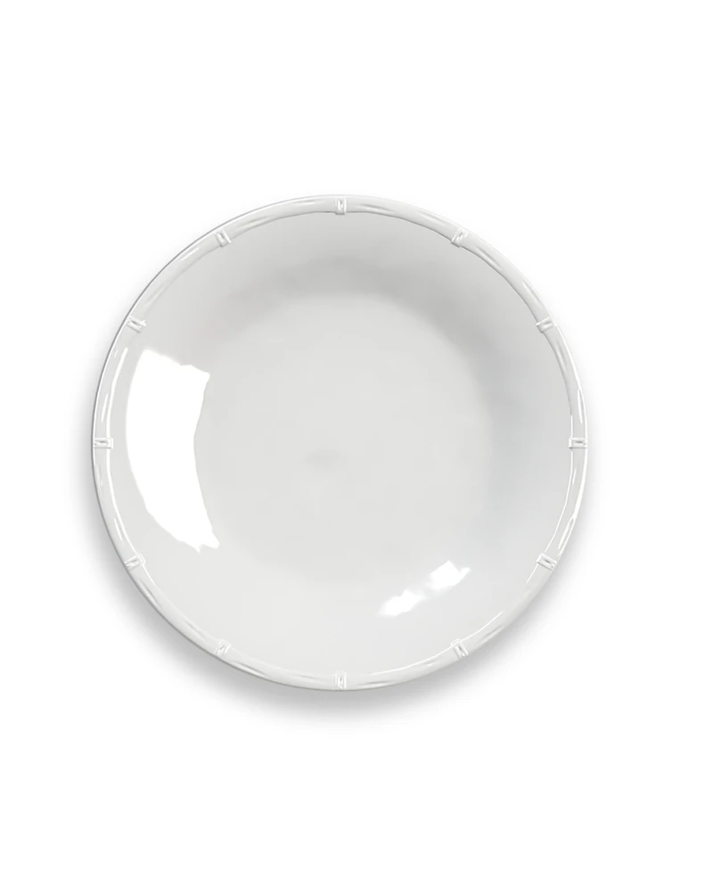 Abode Homewares Bamboo Raised Rim Dinner Plates, Set of 6