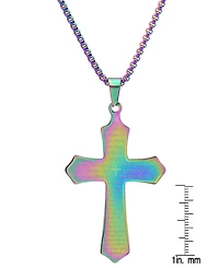 Steeltime Men's Our Father Lord's Prayer Cross Pendant