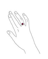 Bling Jewelry 3CT Cubic Zirconia Cz Pave Oval Solitaire Halo Red Pink Cocktail Ring Sterling Silver