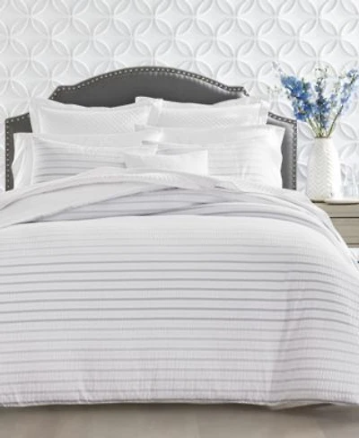Last Act Charter Club Seersucker Ombre Stripe Duvet Cover Set Exclusively At Macys