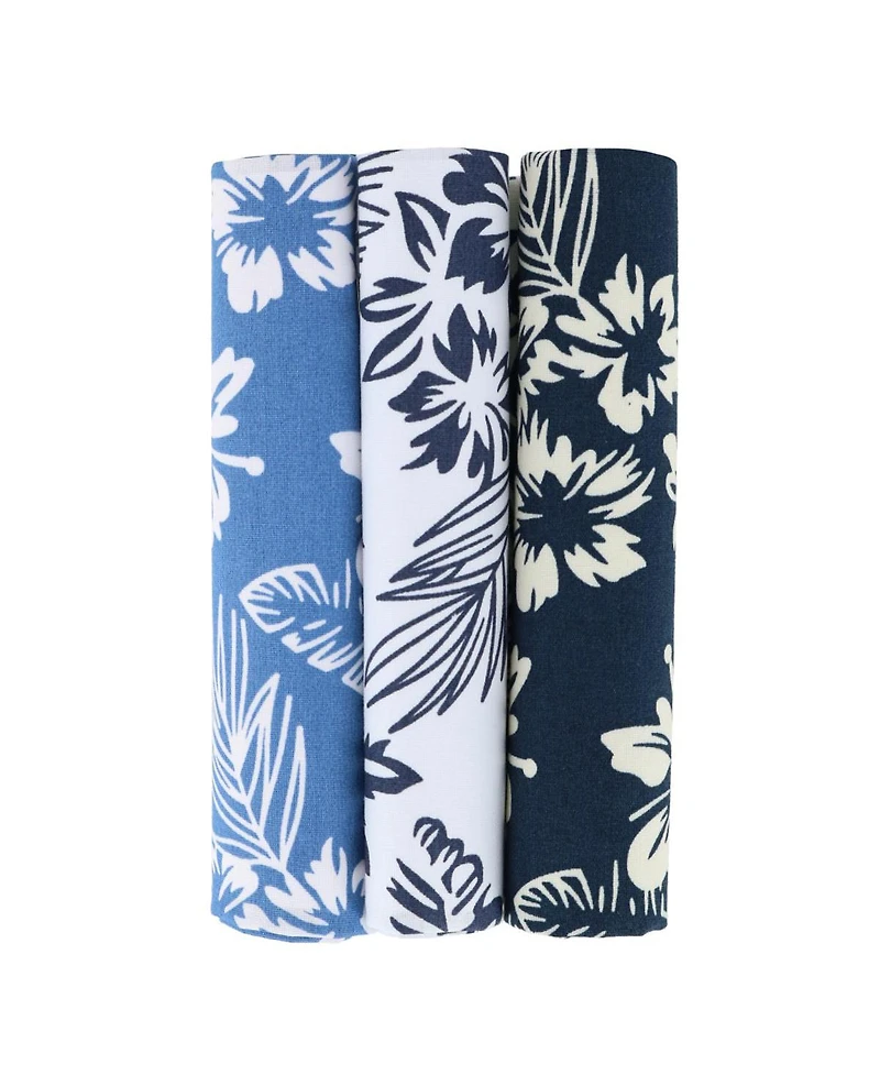 Trafalgar Men's Mana Hawaiian Print Cotton Handkerchiefs (3 Pack)