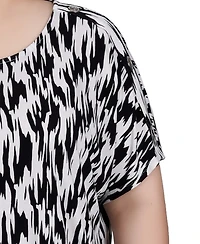 Ny Collection Plus Short Sleeve Tunic Top