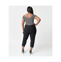 Unique Vintage Plus Rachelle Capri Pants