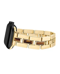 Anne Klein Women's Gold-Tone Alloy Metal Bracelet with Genuine Tiger's Eye designed for Apple Watch 42mm (Series 10) & 38/40/41mm