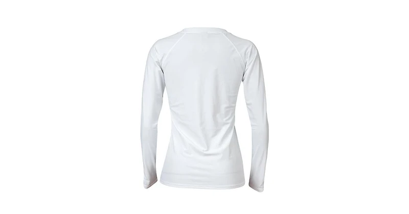 Ladies White Half Zip Ls Rash Top