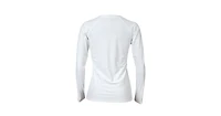 Ladies White Half Zip Ls Rash Top