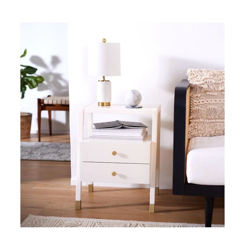 Cove 2 Drawer 1 Shelf Accent Table