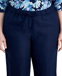 Charter Club Plus 100% Linen Pants, Exclusively at Macy's