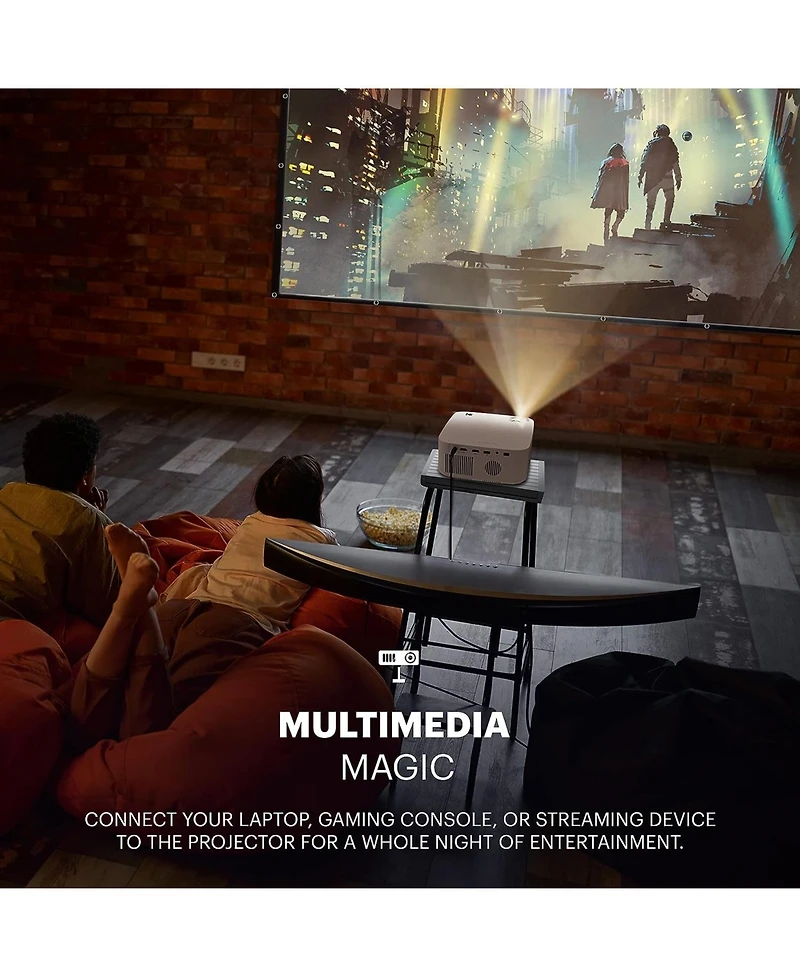 Kodak Flik X10 Full Hd Projector Kit with 100" Projection Screen
