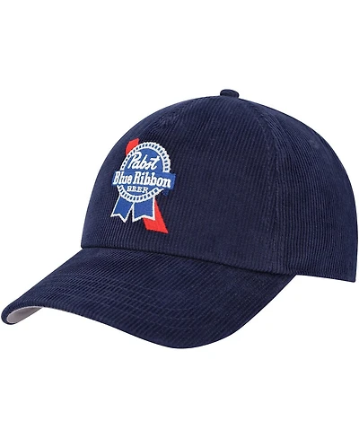 Men's American Needle Navy Pabst Blue Ribbon Roscoe Corduroy Adjustable Hat