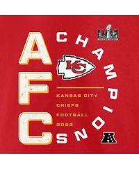 Men's Fanatics Red Kansas City Chiefs 2023 Afc Champions Right Side Big and Tall T-shirt