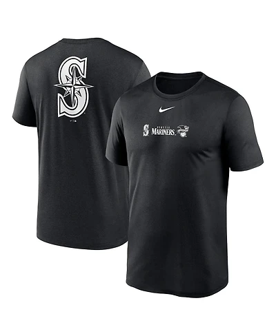 Men's Nike Black Seattle Mariners Fashion Over Shoulder Logo Legend T-shirt