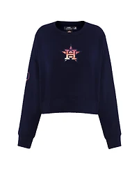 Women's Pro Standard Navy Houston Astros Painted Sky Pullover Sweatshirt