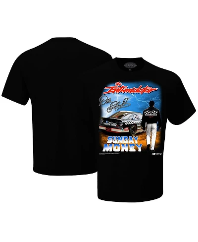 Men's Checkered Flag Sports Black Dale Earnhardt Sunday Money T-shirt