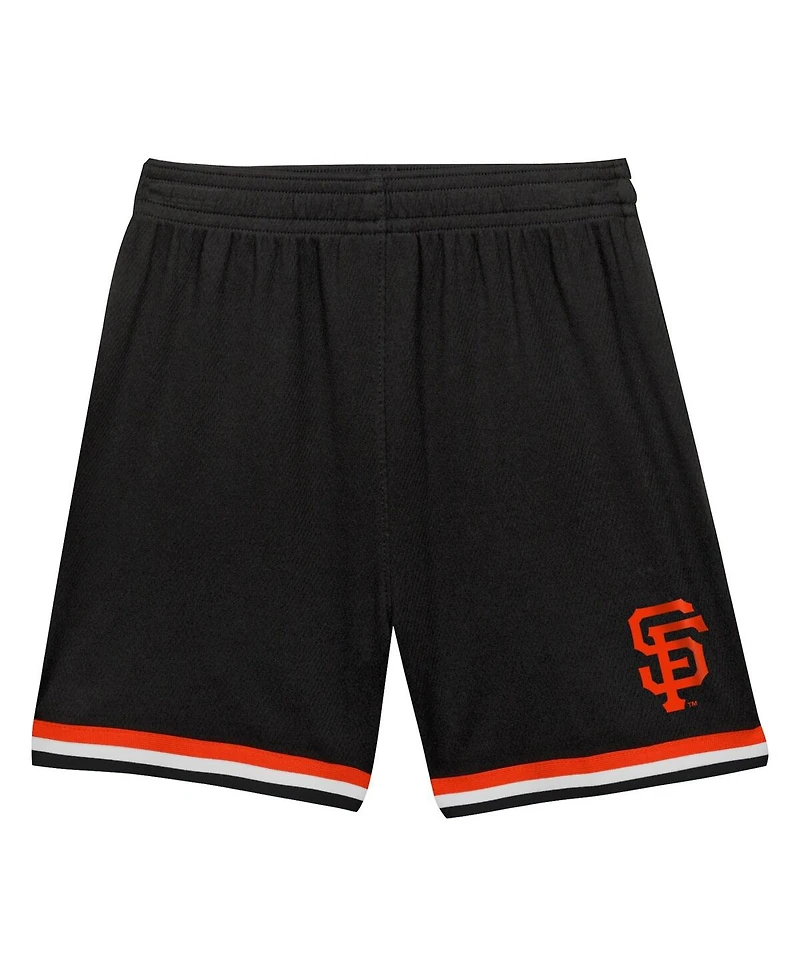 Toddler Boys and Girls Fanatics Black San Francisco Giants Field Ball T-shirt and Shorts Set
